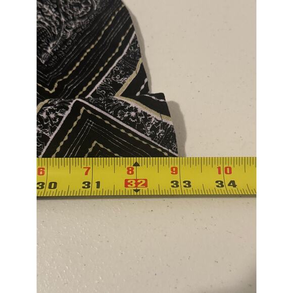 Free People Tunic Womens Medium Black White Keyhole Mock Neck LS Boho Oversize - Picture 6 of 11